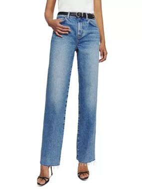 Reformation Val 90s Mid Rise Straight Long Inseam Jeans in Colorado